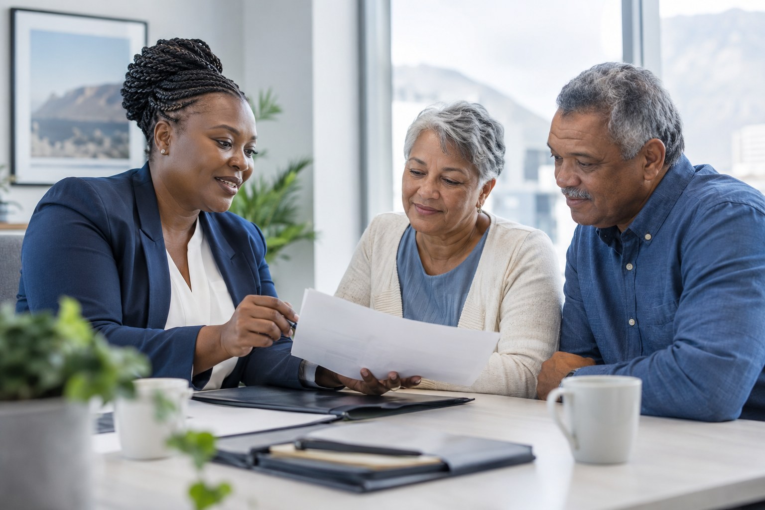 Illustrative beneficiary consultation with a South African family